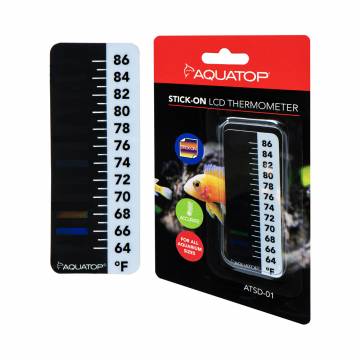 AQUATOP Stick-on Digital Thermometer 1 x 2.5 inches, 64-86°F, ATSD-01